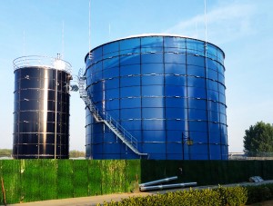 AWWA D103 Standard and NSF 61 Certified Bolted Flat rolled panel Tanks Epoxy Coated Steel Tanks