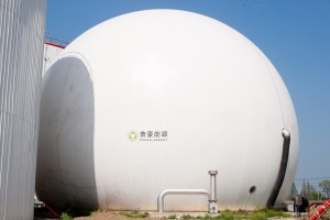 Double membrane gas holder biogas storage