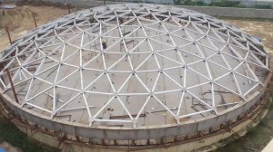 Aluminum dome roof geodesic dome for potable water tanks dome