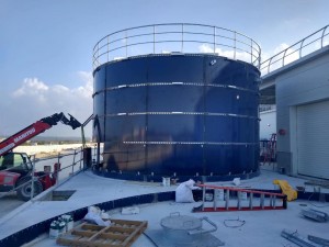 1000KL glass lined to steel tank for water