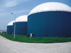 Double membrane methane gas holder for biogas with 5000 m3 capacity