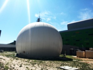 YHR biogas holder with double membrane