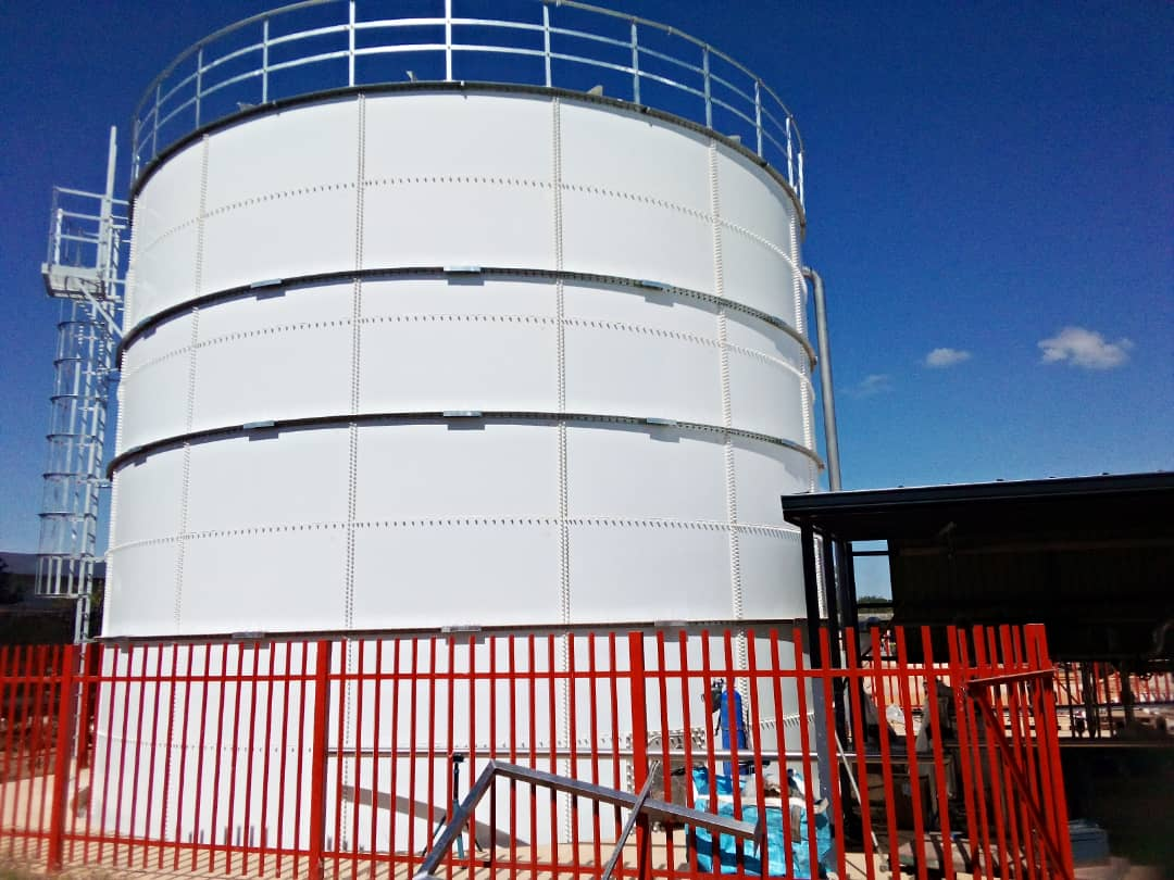 YHR Glass-Fused-to-Steel Tanks for Drinking Water storage was successfully installed in Africa