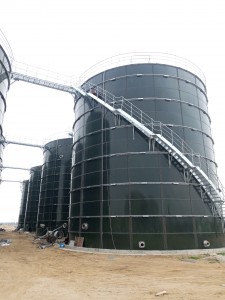 YHR Anti-corrosion Glass Lined to Steel tanks Large Storage for Liquid Leachate Treatment