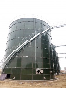 Glass Coated Bolted Steel Water Storage Tanks 0.25 – 0.45 Mm Thickness