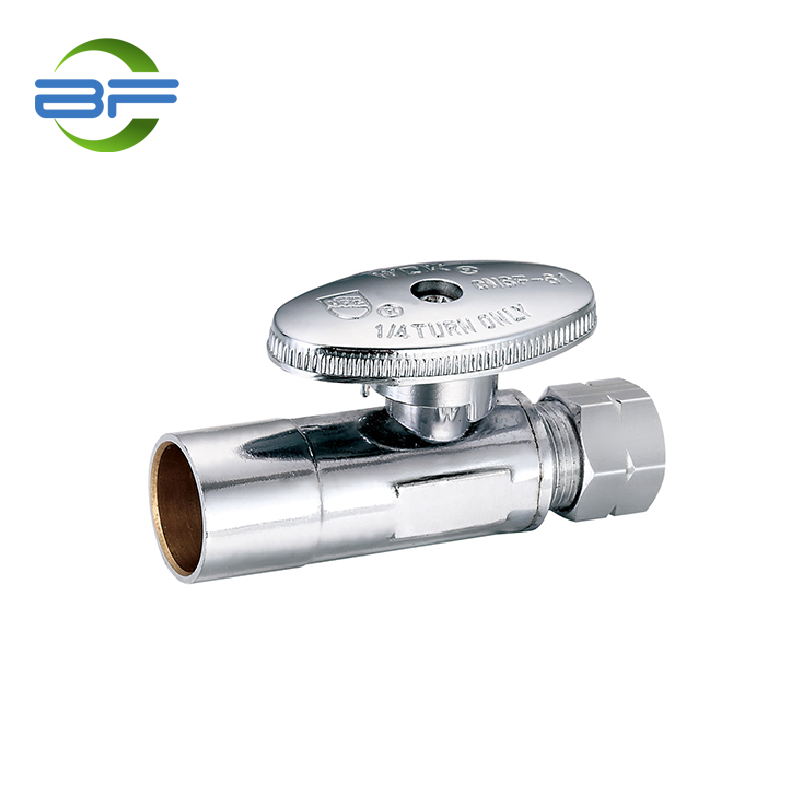 China wholesale Boiler valve Factory –  AG005 COPPER SWEAT X COMPRESSION BRASS QUARTER TURN STRAIGHT STOP VALVE – Yehui