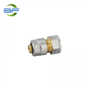 BF002 BRASS STRAIGHT FEMALE COUPLER FITTING FOR MULTILAYER PIPE