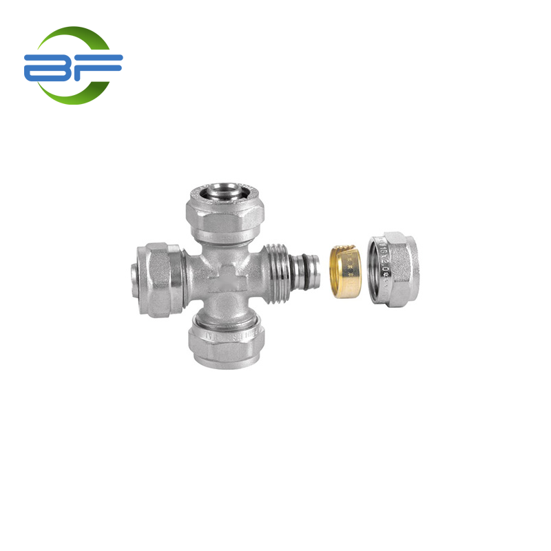 BF112 BRASS CROSS FOR MULTILAYER PIPE