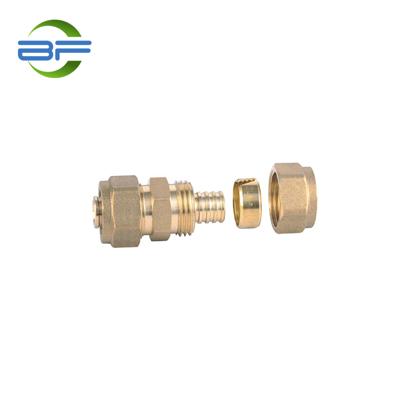 BF203 BRASS STRAIGHT COUPLER FITTING FOR PEX PIPE
