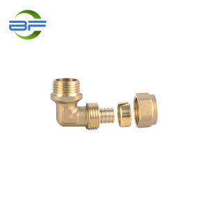 BF204 BRASS MALE ELBOW FITTING FOR PEX PIPE