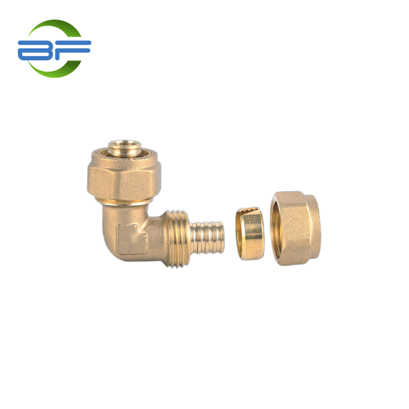 BF206 BRASS DOUBLE ELBOW FITTING FOR PEX PIPE
