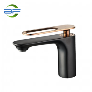 China wholesale Reinforced PVC Shower Hose Manufacturers –  BM002 Sanitary Single Hole Brass Basin Mixer Black Waterfall Faucet – Yehui