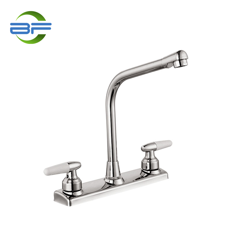 BM801 Brass 8 Inch Deck Mounted Kitchen Faucet With Two Handles (2)