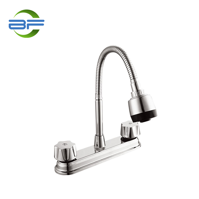 BM802 Brass 8 Inch Deck Mounted Kitchen Faucet With Two Handles