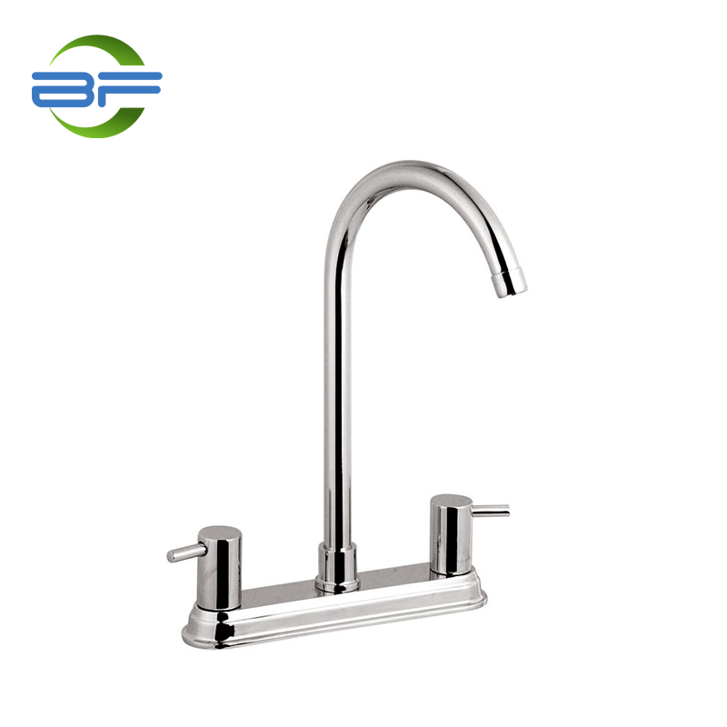 BM806 Brass 8 Inch Deck Mounted Kitchen Faucet With Two Handles