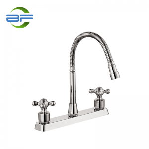 BM813 Brass 8 Inch Deck Mounted Kitchen Faucet With Two Handles