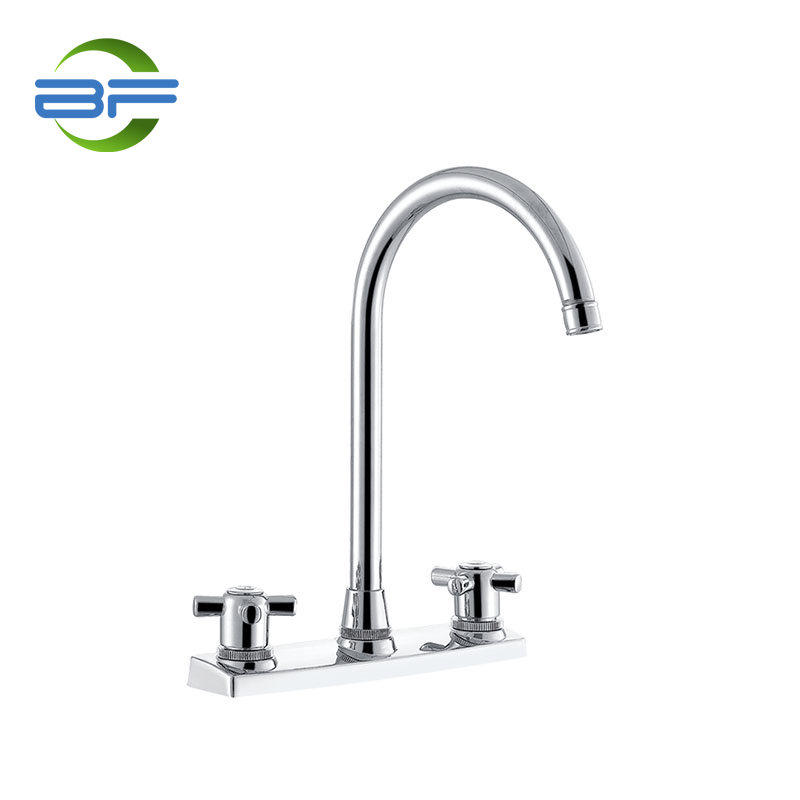 BM816 Brass 8 Inch Deck Mounted Kitchen Faucet With Two Handles