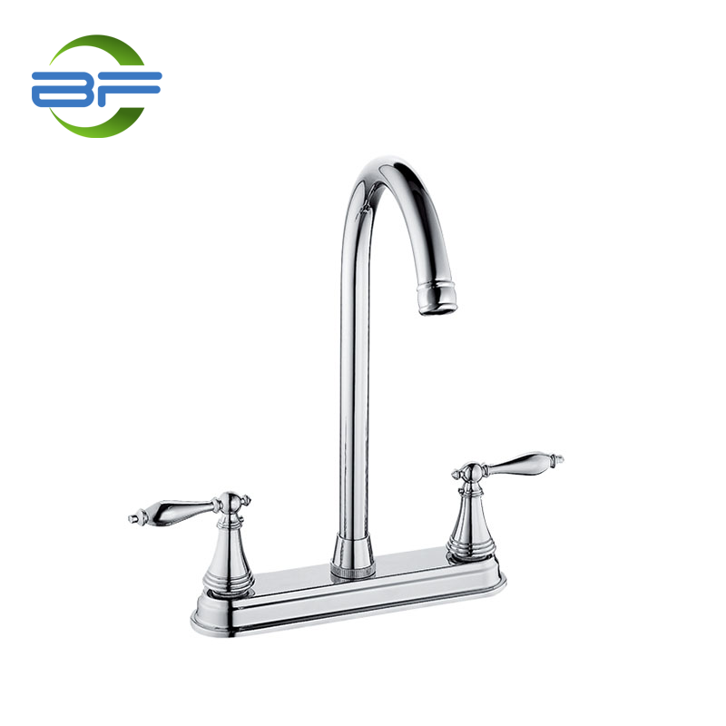 BM818 Brass 8 Inch Deck Mounted Kitchen Faucet With Two Handles