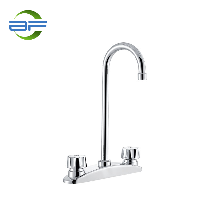 BM819 Brass 8 Inch Deck Mounted Kitchen Faucet With Two Handles