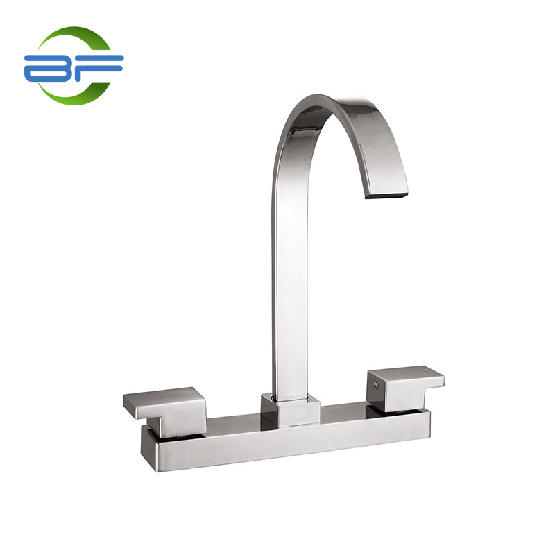 BM830 Brass 8 Inch Deck Mounted Kitchen Faucet With Two Handles