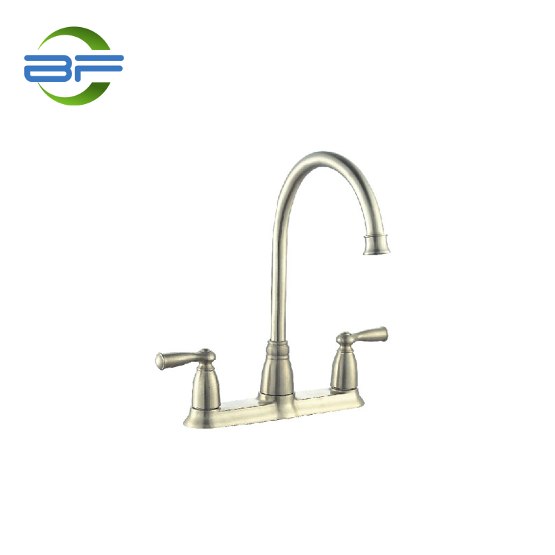 BM831 Brass 8 Inch Deck Mounted Kitchen Faucet With Two Handles