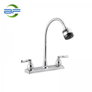 BM834 Brass 8 Inch Deck Mounted Kitchen Faucet With Two Handles