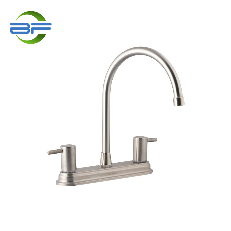 BM840 Brass 8 Inch Deck Mounted Kitchen Faucet With Two Handles