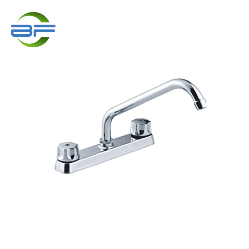 BM861 Plastic 8 Inch Deck Mounted Kitchen Faucet With Two Handles