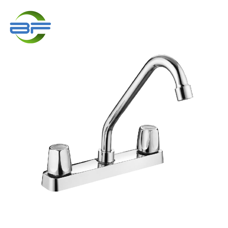 BM863 Plastic 8 Inch Deck Mounted Kitchen Faucet With Two Handles