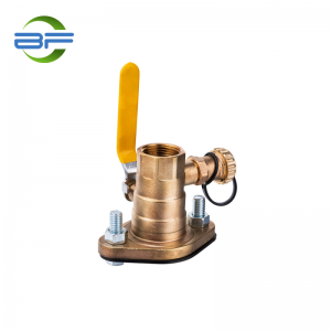 BV012 BRASS ROTATING FLANGE BALL VALVE THREADED END WITH DRAIN