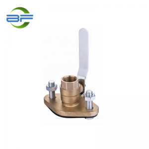 China wholesale Stainless Steel Corrugated Hose Supplier –  BV014 BRASS FLANGE BALL VALVE THREADED END LEVEL HANDLE – Yehui