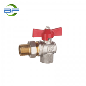 BV534 BRASS ANGLE BALL VALVE WITH SWIVEL NUT Female X MALE PN30