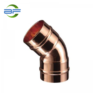 CP504 COPPER SOLDER RING 45 DEGREE ELBOW