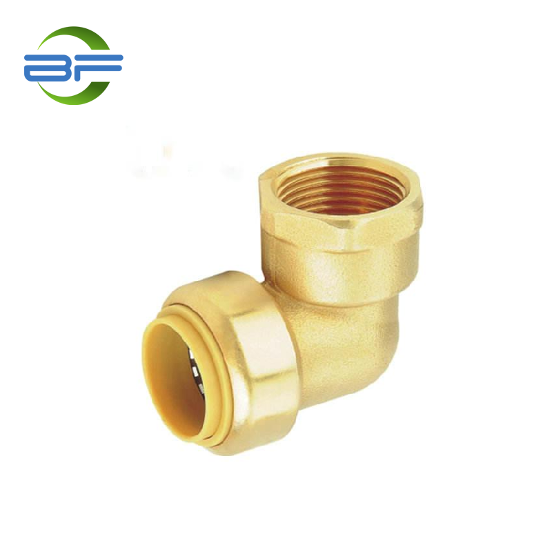 PPF008 BRASS PUSH FIT FEMALE ELBOW