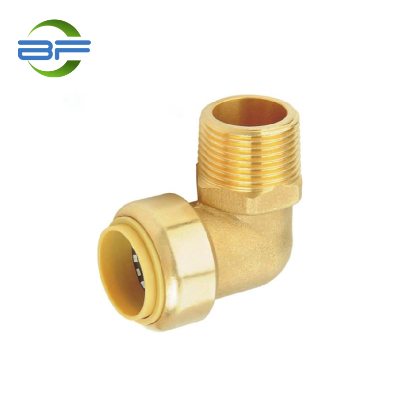 PPF009 BRASS PUSH FIT MALE ELBOW