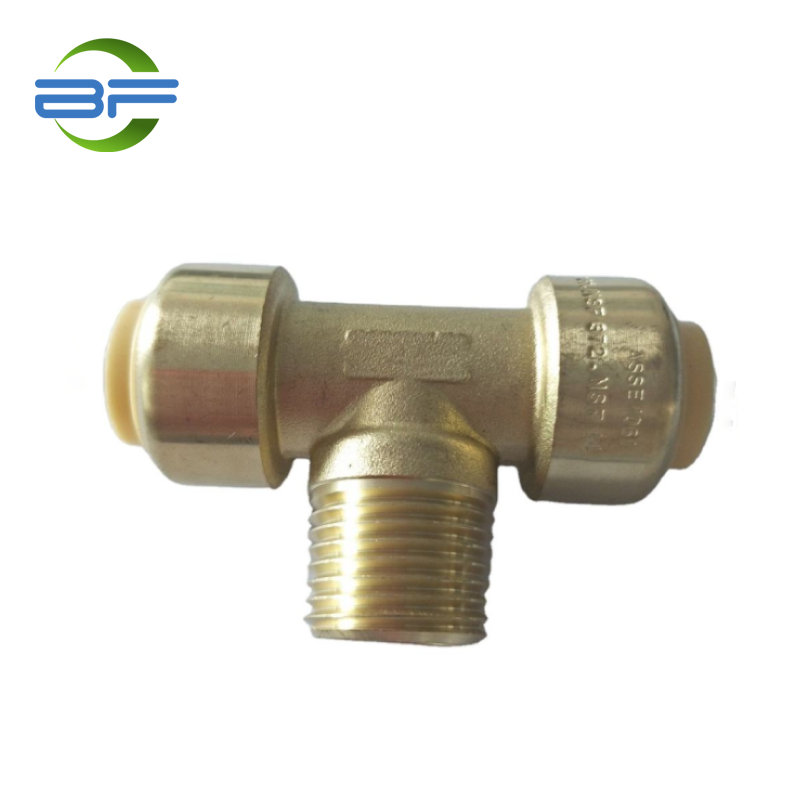 China wholesale Check Valve Solder End Manufacturer –  PPF013 BRASS PUSH FIT MALE TEE – Yehui