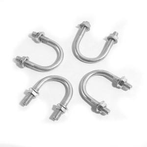 M5 M6 M8 M10 M12 Stainless Steel U Bolts Round Square U Clamp Bolts Bend U-Bolt And Nuts With Flat Washer