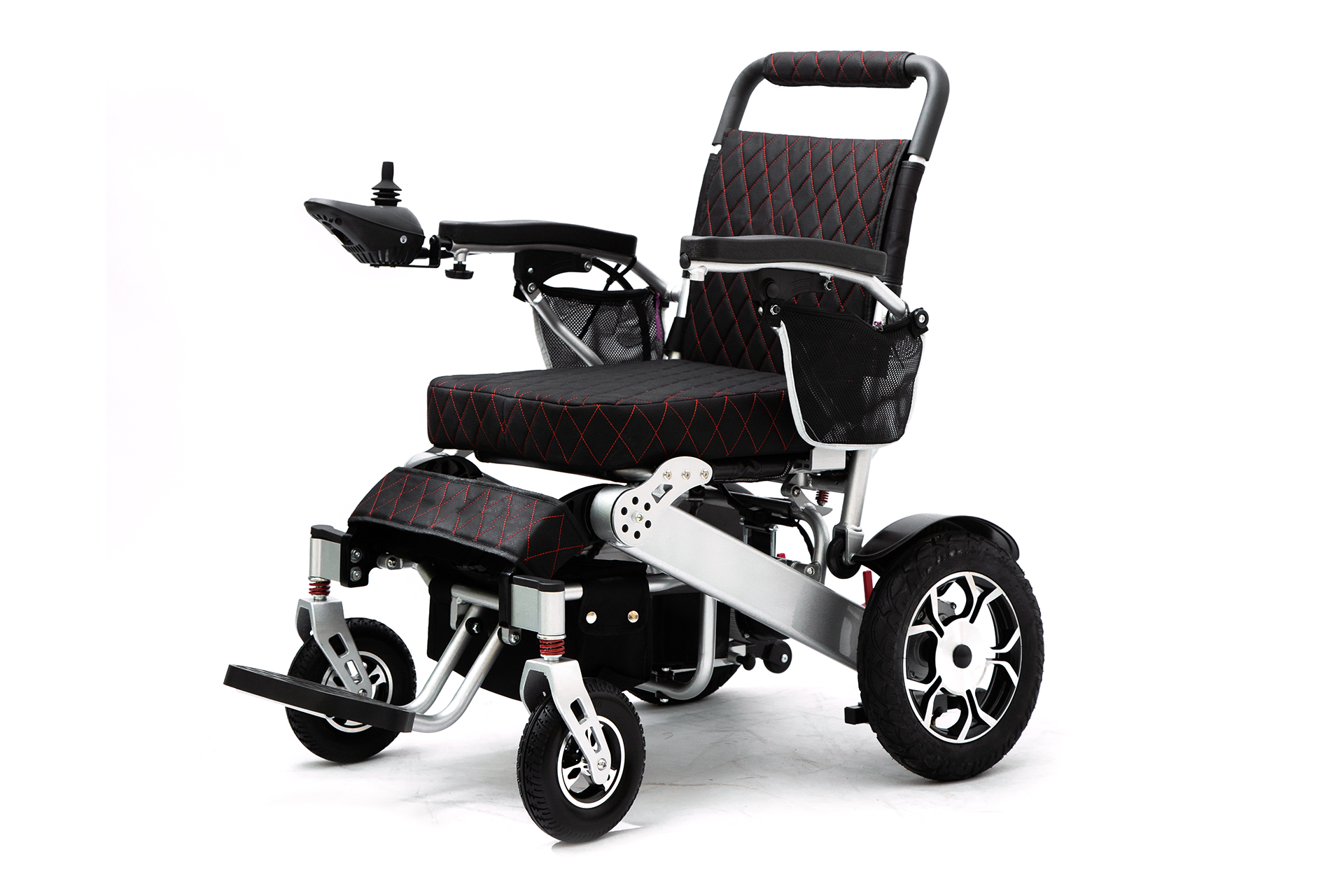 Compre uma cadeira de rodas elétrica leve e inteligente para idosos em casa com mobilidade limitada.