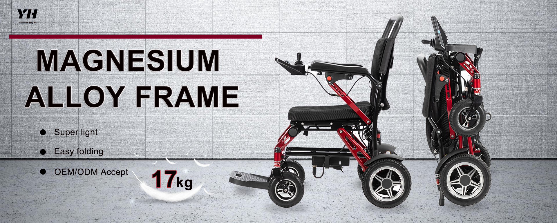 Magnesium alloy electric wheelchair