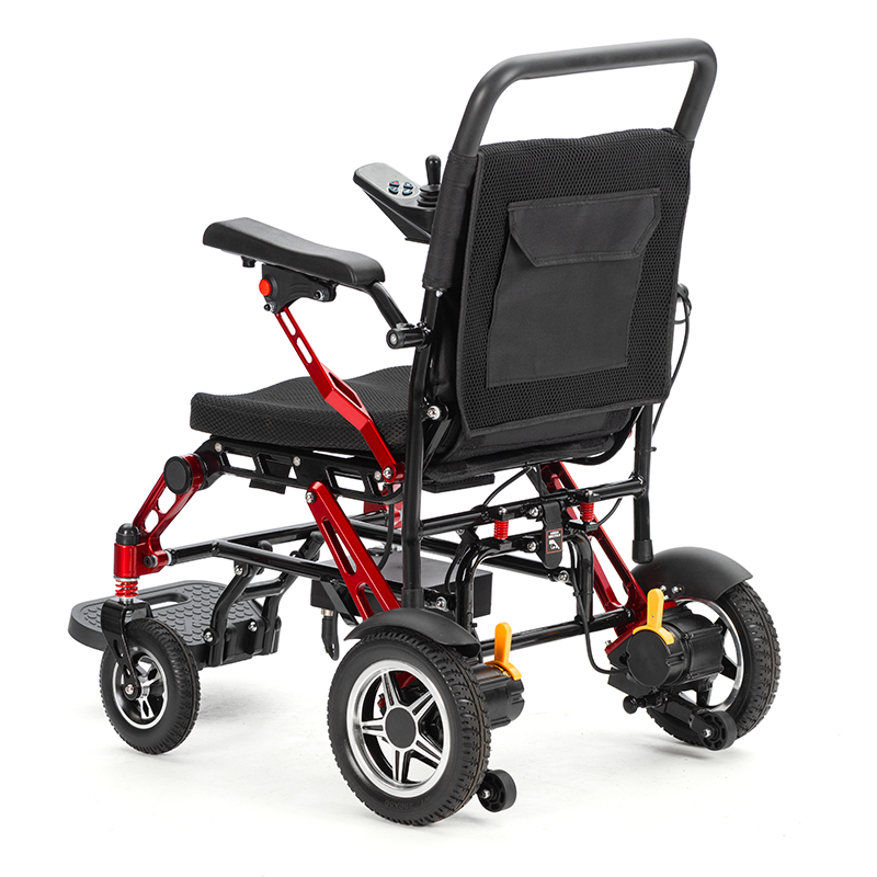 Rám z hořčíkové slitiny ultra lehký skládací elektrický invalidní vozík 24V10Ah lithiové baterie napájené invalidní vozíky