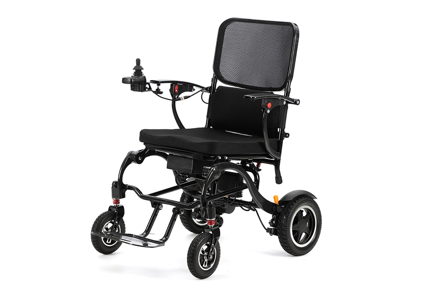 What are the benefits of lightweight folding electric wheelchairs for the elderly to travel?