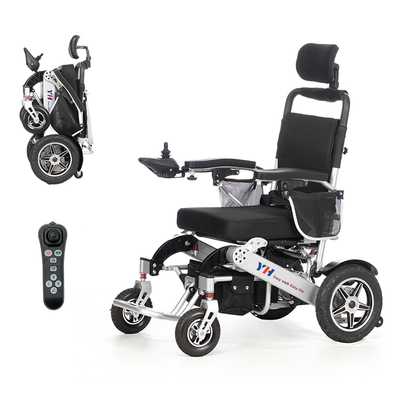 Pilnībā automātisks nolaižams salokāms viegls elektriskais ratiņkrēsla 500 W motors