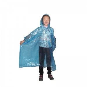 Factory wholesale Packable Rain coats - Disposable PE rain poncho (children) – Winhandsome