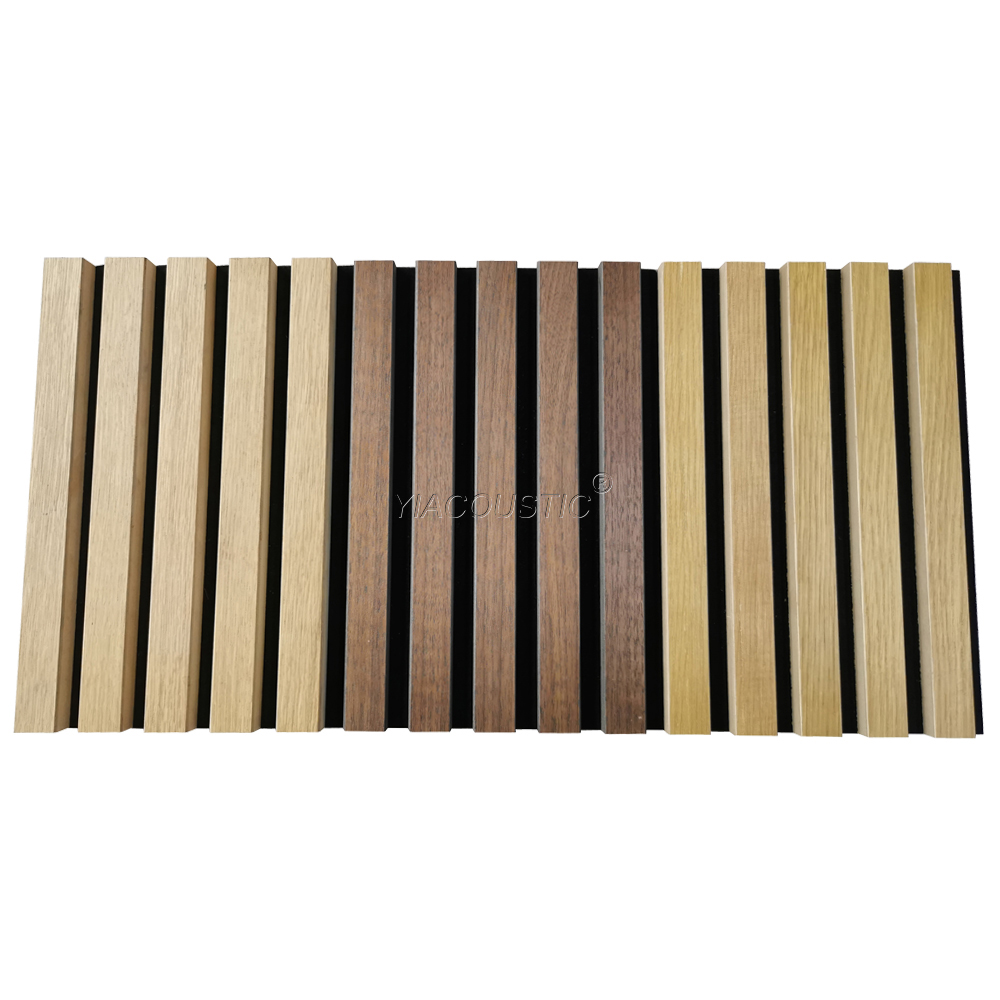 Akupanel Oak Slat on Black Acoustic Felt Acoustic Panel