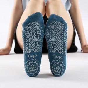 OEM new cross-border cotton cross-over yoga socks, ballet Pilates sports, rubberized terry socks