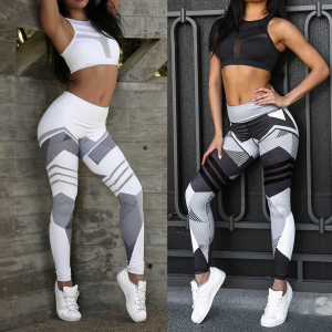 Processing custom printing high quality custom women’s Yoga Fitness tights sportswear Yoga suit