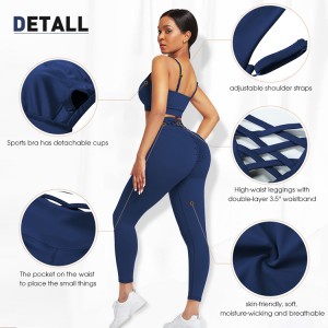 Processing customized OEM sportswear seamless sports underwear Yoga tights 2-piece seamless Yoga suit sportswear
