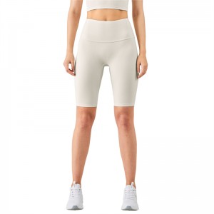 New FP European And American Threaded Nude Lulu Yoga Pants Women’S High Waist Peach Hips Sports Fitness Five-Point Shorts