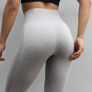 OEM Processing New European And American Seven-Point Yoga Pants High Waist Tight-Fitting Hip-Lifting Solid Color Outdoor Running Sports Pants Fitness Pants Women