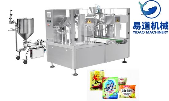 Original Factory Spout pouch filling packing machine - Premade Bag Packing Machine for Detergent, Rice Wine, Soy Sauce, Rice Vinegar, Fruit Juice, Beverage, Tomato Sauce, Peanut Butter, Jam, Chili...
